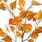 4ft. Orange Autumn Birch Leaf Artificial Potted Tree